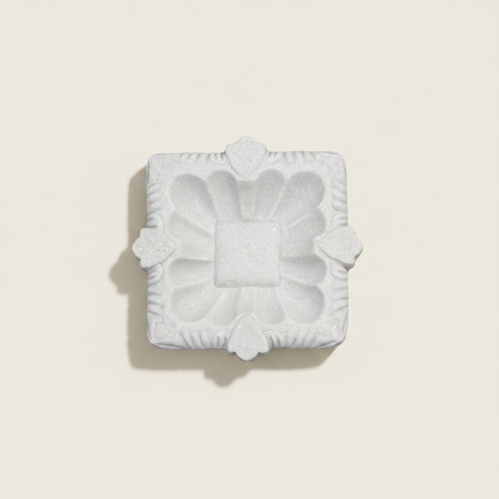 Fhazi : Marble White Square Bowl