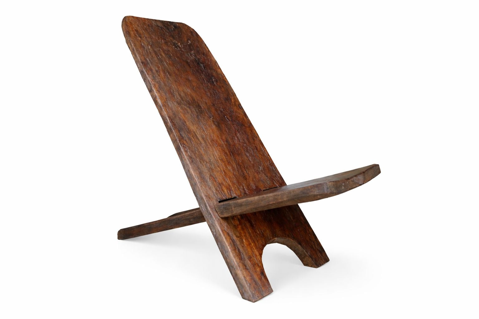 Modu : Hand Carved One of a Kind African Folding Chair, Laban Wood, 123cm L x 49cm W x 107cm H (seat 30cm), Wabi Sabi Furniture, Australia| Teak Leaf Colour