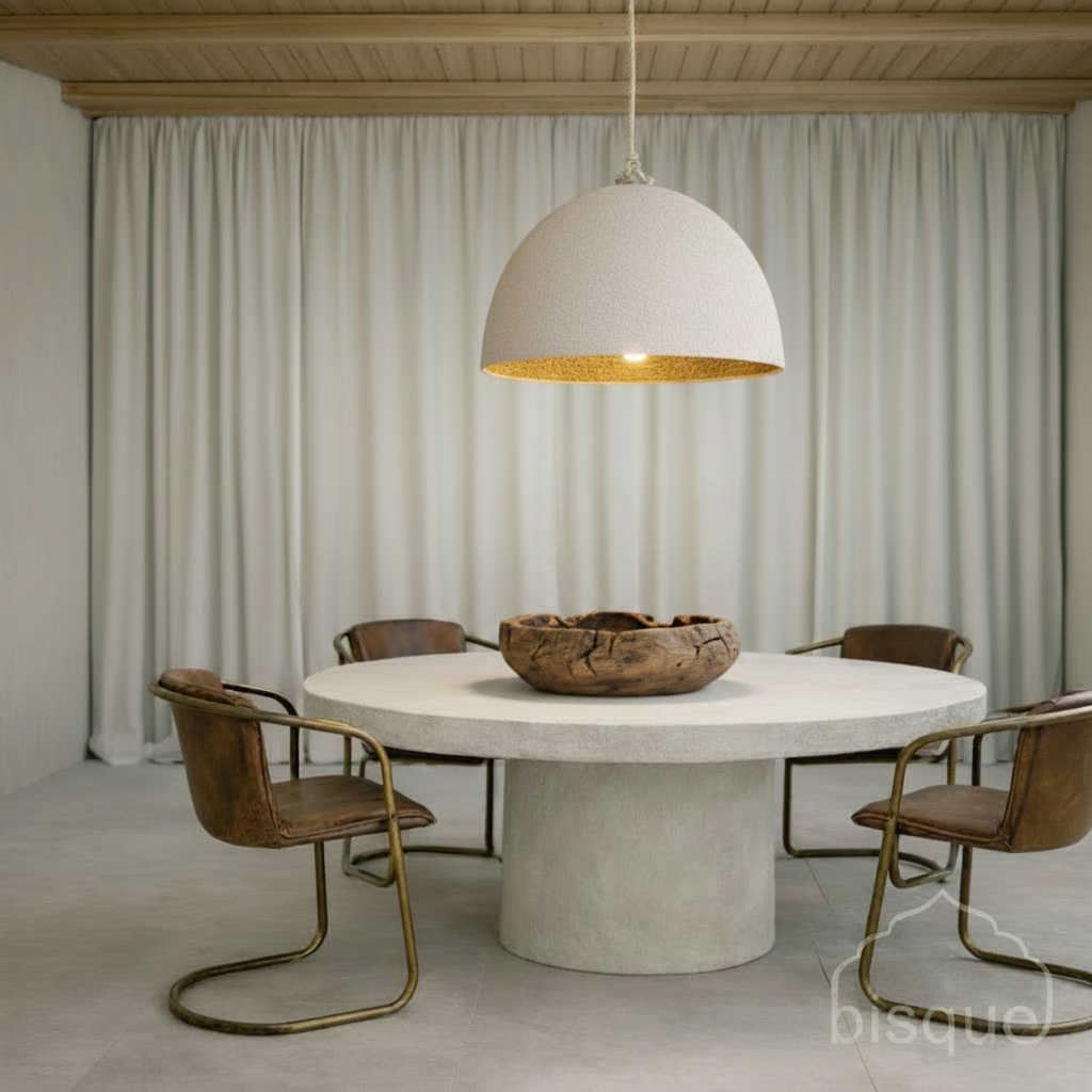 Dining Table: Granito, round GRC Stone Dining Table