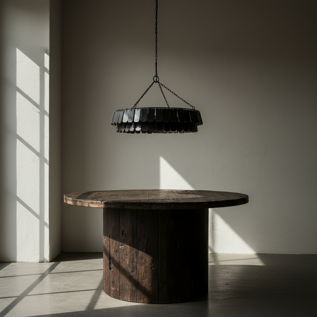 Pendant Light: Isola, U Disc Marble Double Layer Chandelier, 60cm | Black