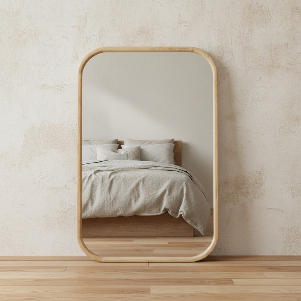 Mirror : Jagavi : Wood Frame Mirror, 61 cm
