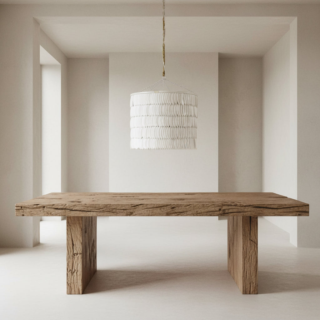 CLEARANCE PENDANT : Juma : Wooden Cuttlefish Pendant Light, Large