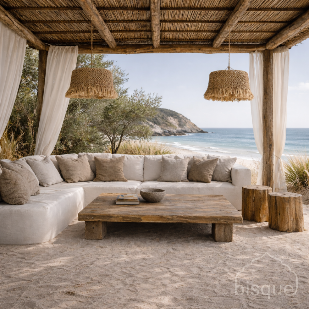 CLEARANCE PENDANT : Laisa : Plaited Raffia Drum 72 cm Pendant Light
