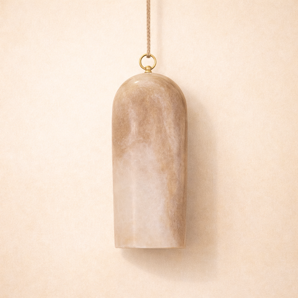 Pendant Light: Leni : Tubular 30cm Long Onyx Pendant Light