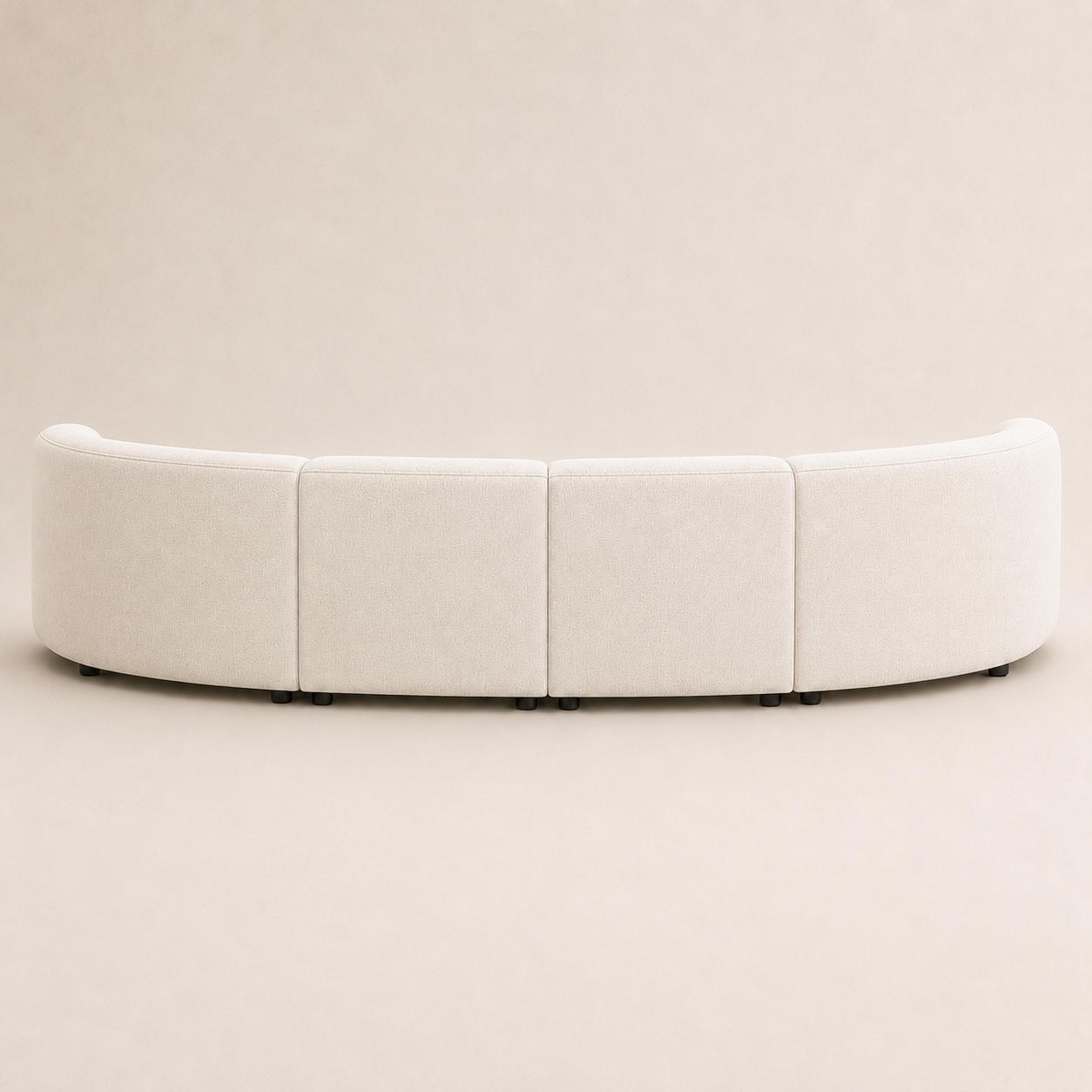Sofa : Luca : Curved Modular Off White Upholstered 95 cm deep 4.3 m Sofa