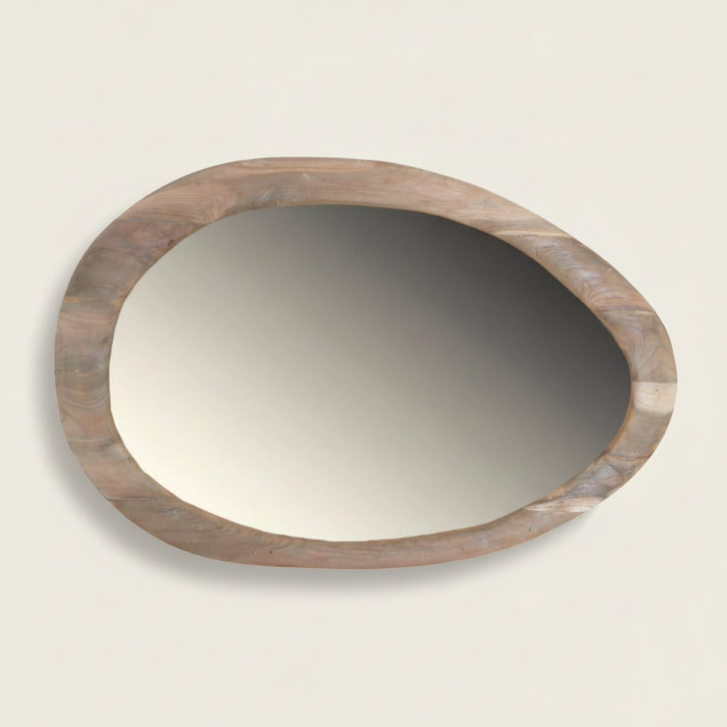 Mirror : Andile : Organic Shaped Recycled Teak Mirror, 110 x 70cm