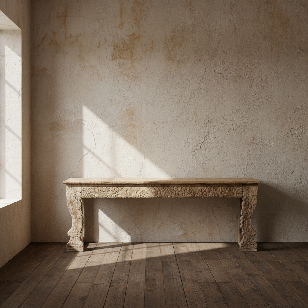 Naya : Carved Front Indian Console, 258cm