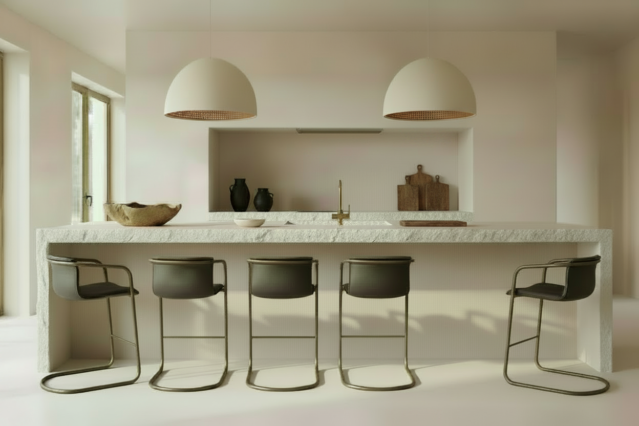 Bar Stool: Orlando, Tub Style Lead Leather, Bronze Metal Bar Stool