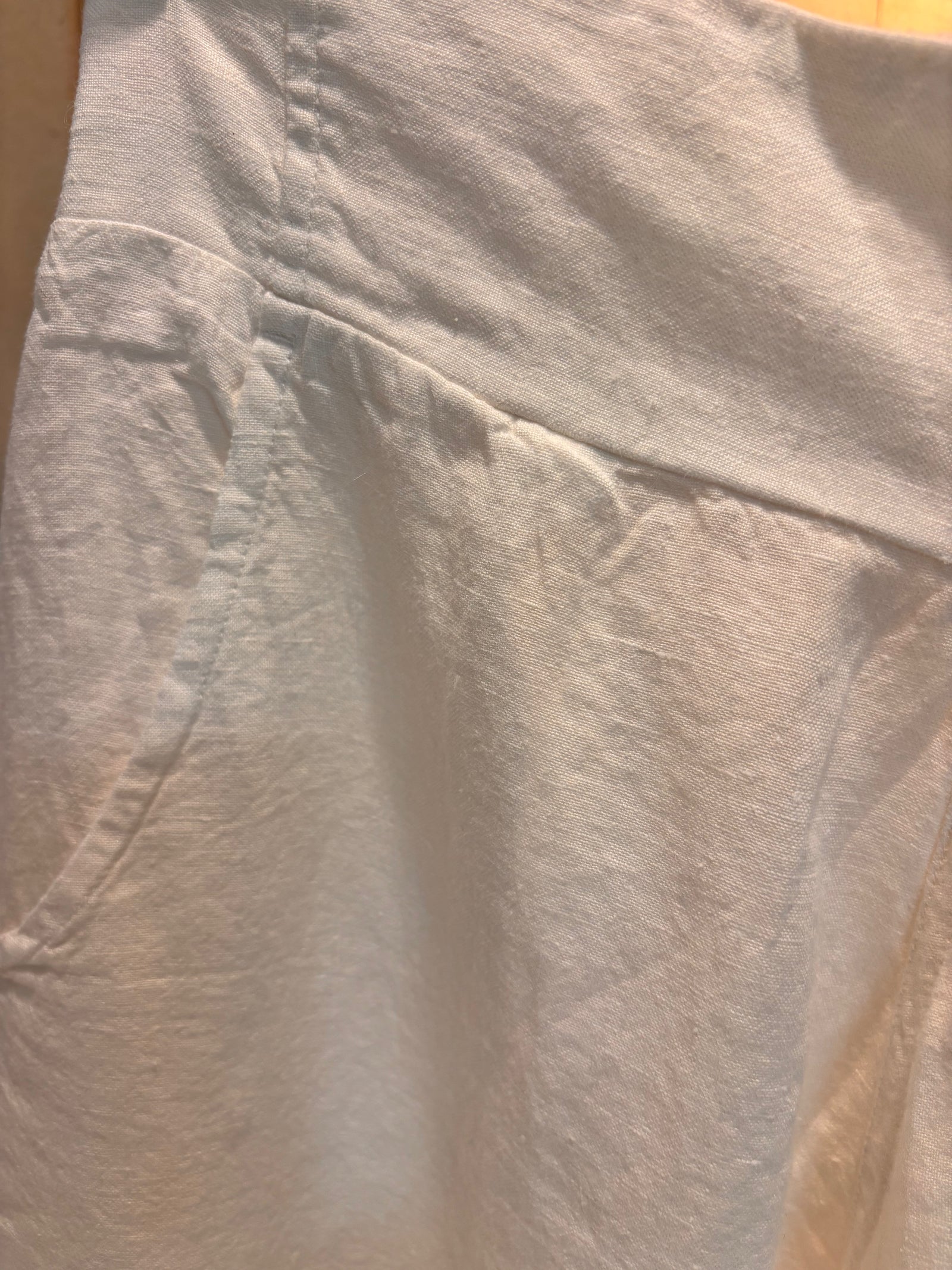 Italian Linen : Renata : Wide Leg Pants, XS-S : S-M | White