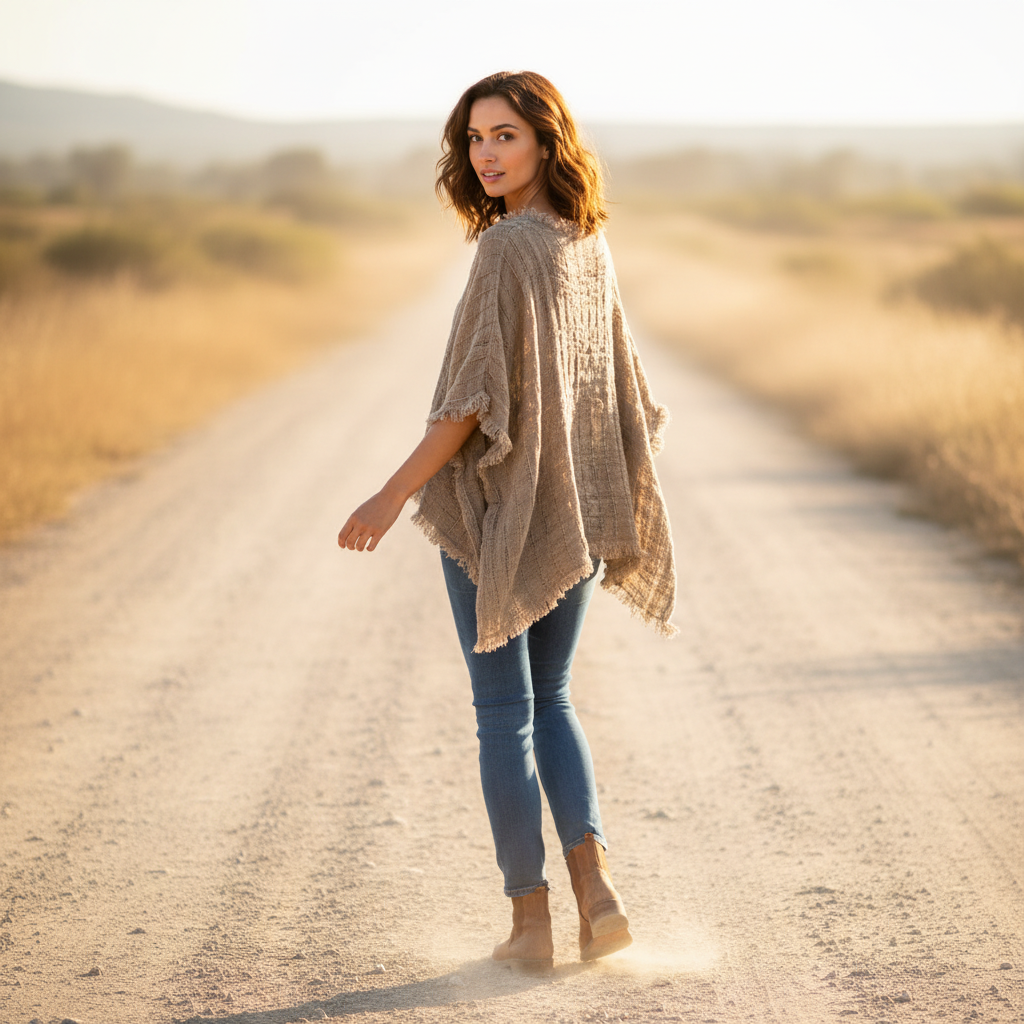 Italian LInen : Sariton : Loose Top, One Size | Natural