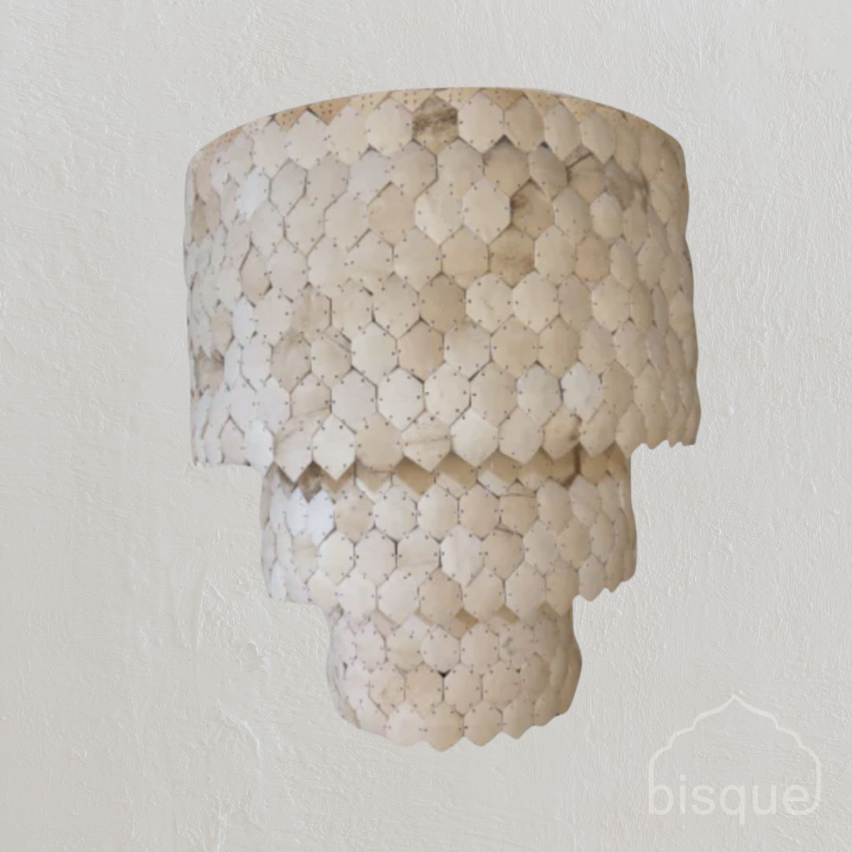 Soleto : three tiered coconut chandelier