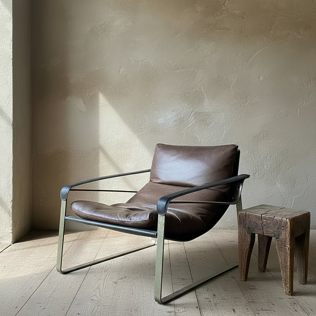 The Thomas brown leather recliner occasional chair, Bisque Traders