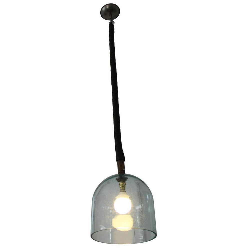 REC GLASS PENDANT LIGHT 30CM-Default-BisqueTraders