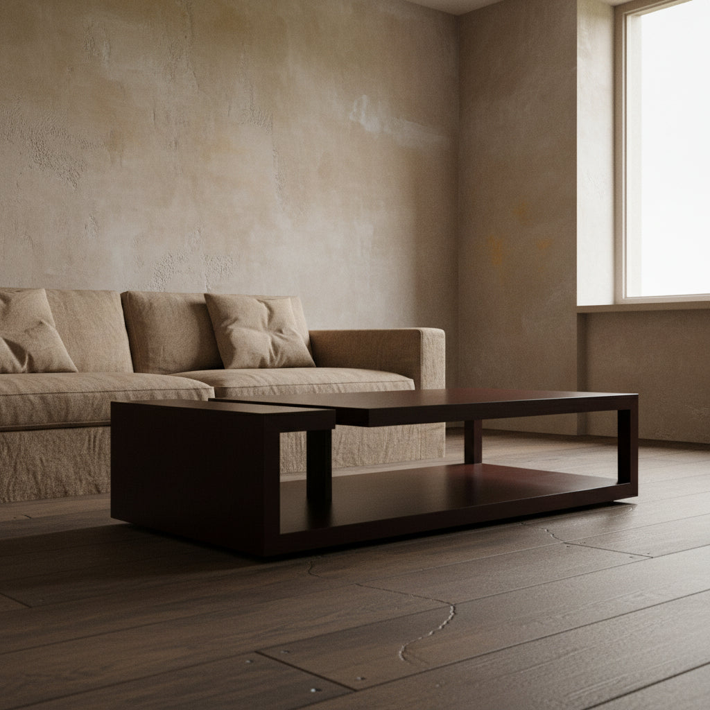 GAP RECT COFFEE TABLE/MED BRN-Default-BisqueTraders