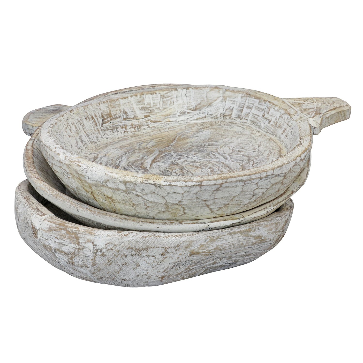 WOODEN BOWL WITH HANDLE-Default-BisqueTraders