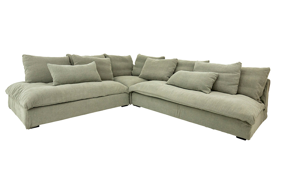 Lavanya :3 Piece Corner Sofa Suite, Taupe