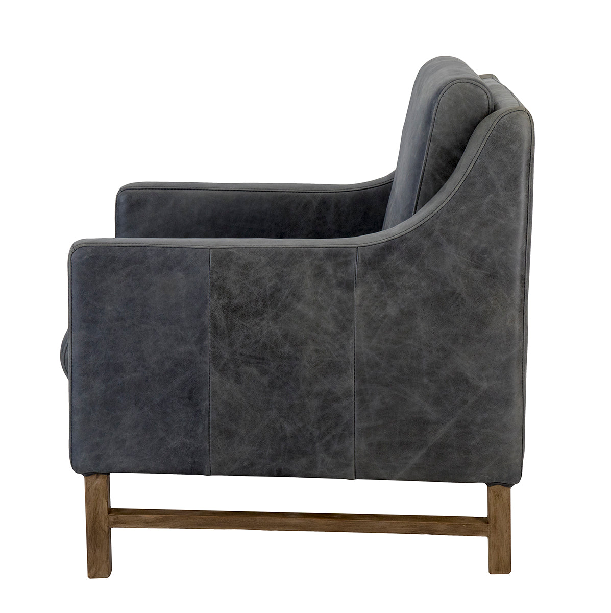 Giorgio : Leather Arm Chair, Lead