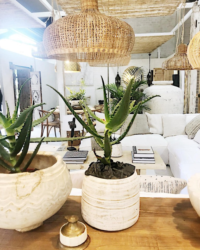 CLEARANCE PENDANT : Laloma : Open Weave Bamboo 72cm and 50cm Pendant Light