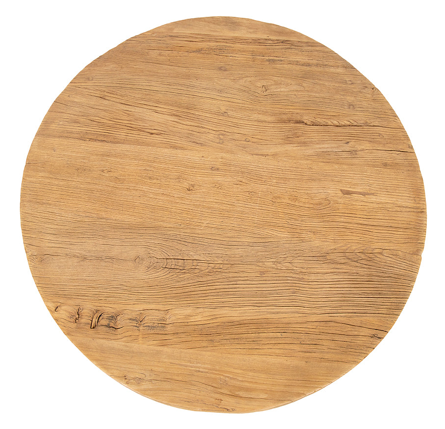 Grace : Round Dining Table, Natural Recycled Elm
