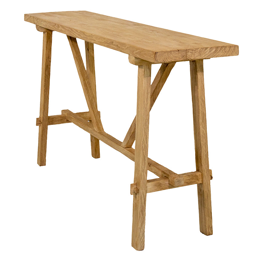 Aubrey : Farmhouse Console, Antique Natural Old Pine