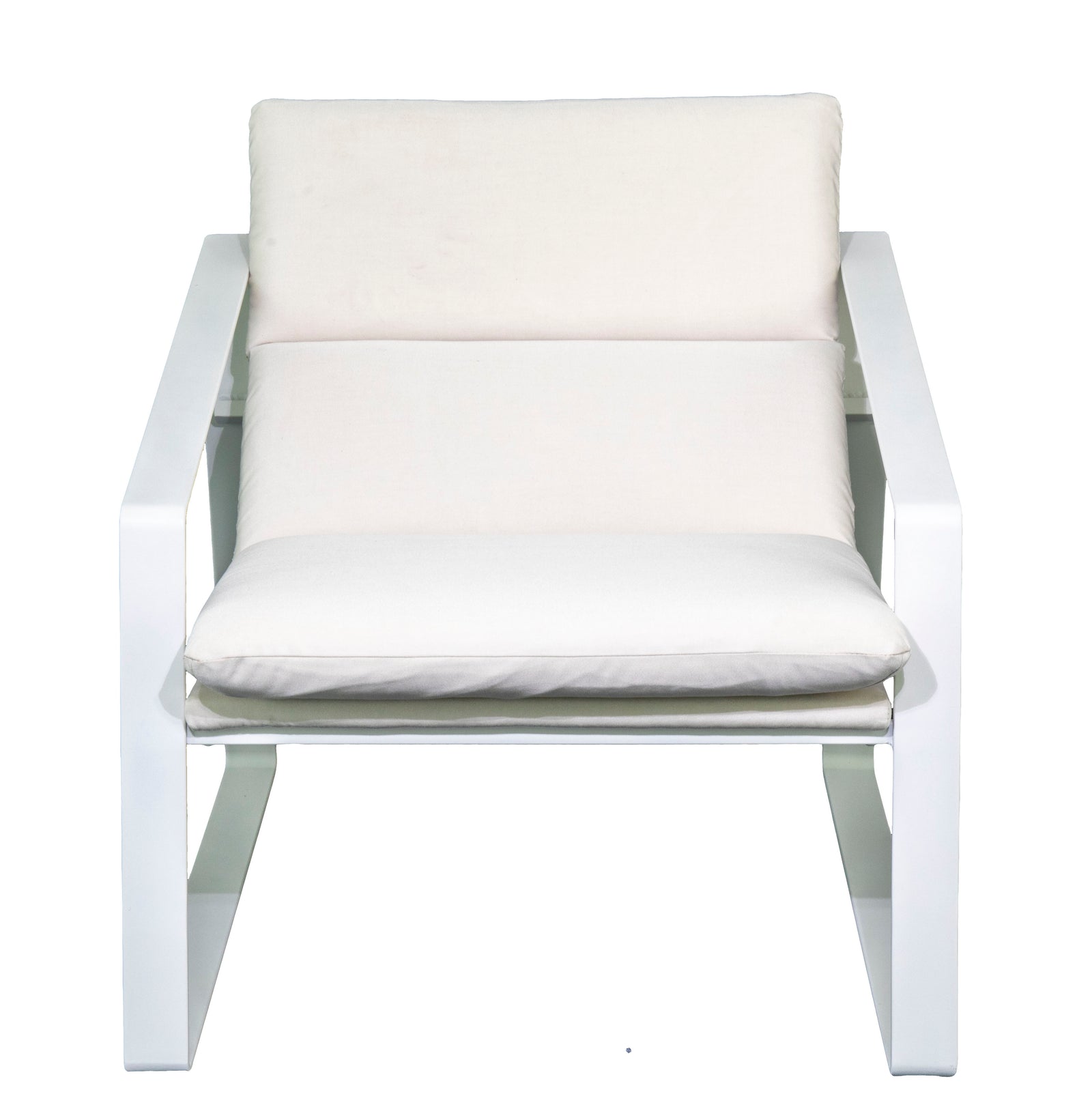 Coral : Outdoor Single Fabric Recliner, White