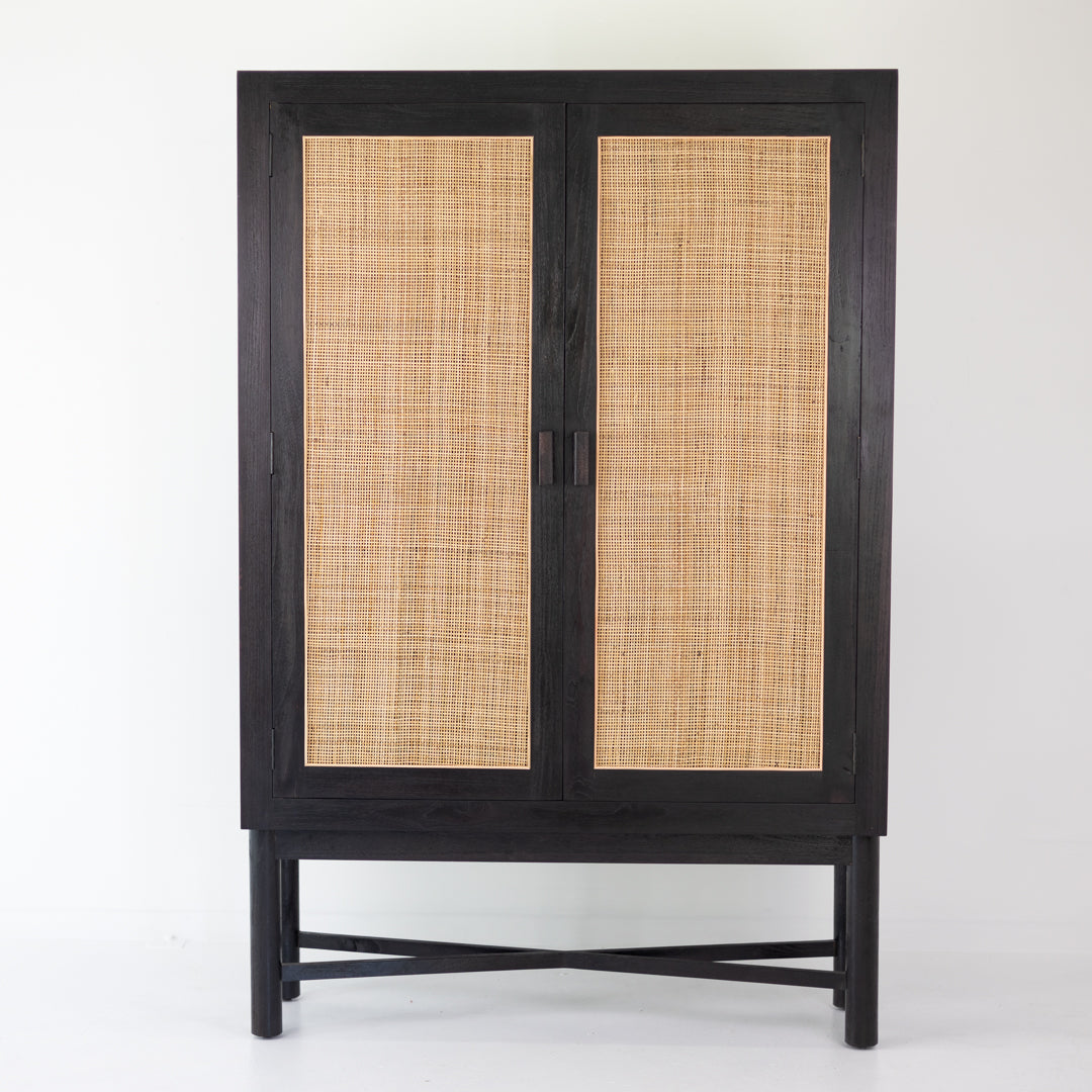 Cabinet : Amaran : 2 Door Bamboo Inlay Cabinet, 120 x 35 x 180cm high