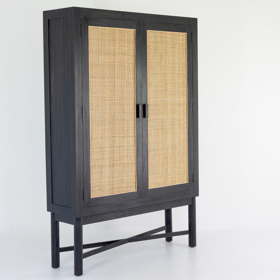 Cabinet : Amaran : 2 Door Bamboo Inlay Cabinet, 120 x 35 x 180cm high