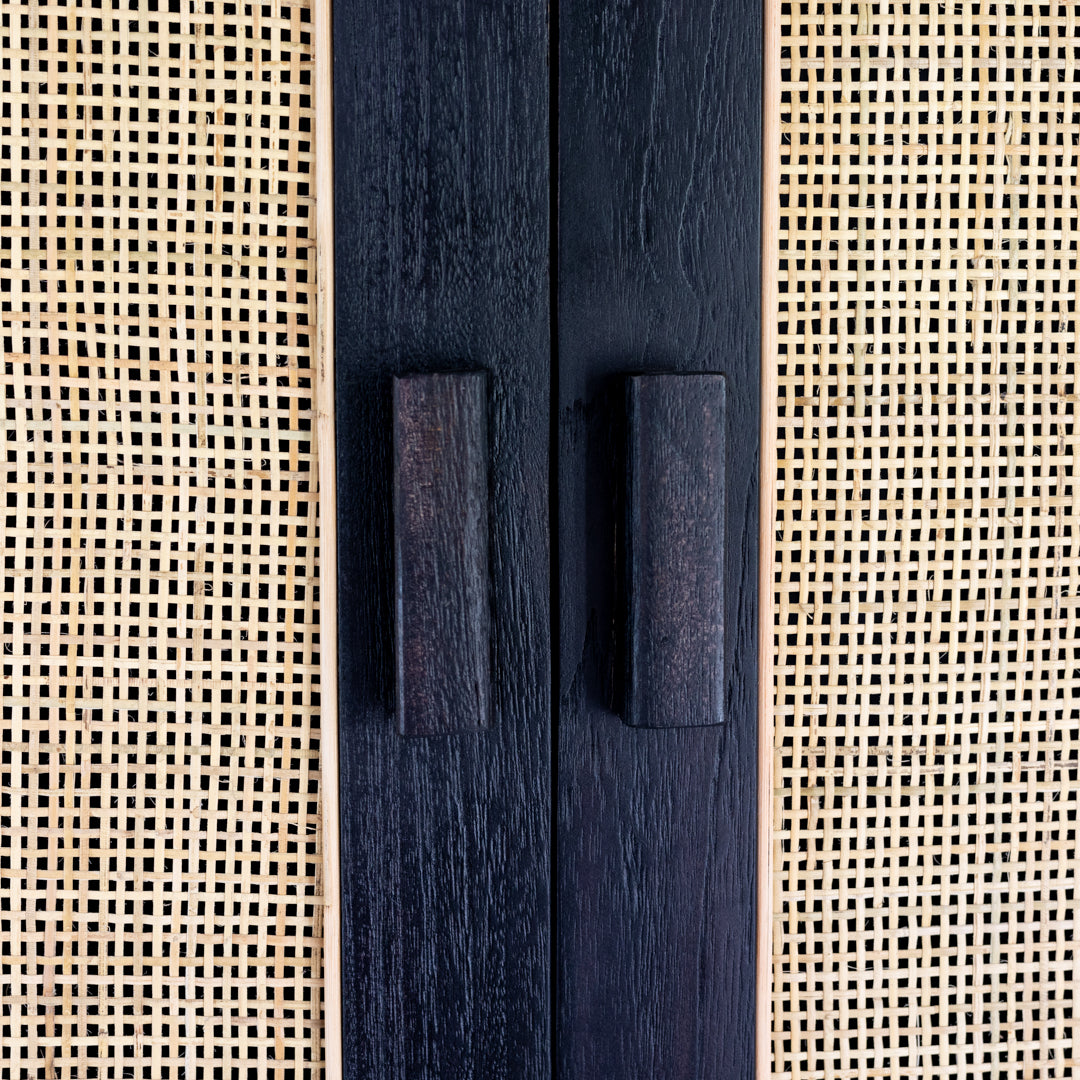 Cabinet : Amaran : 2 Door Bamboo Inlay Cabinet, 120 x 35 x 180cm high