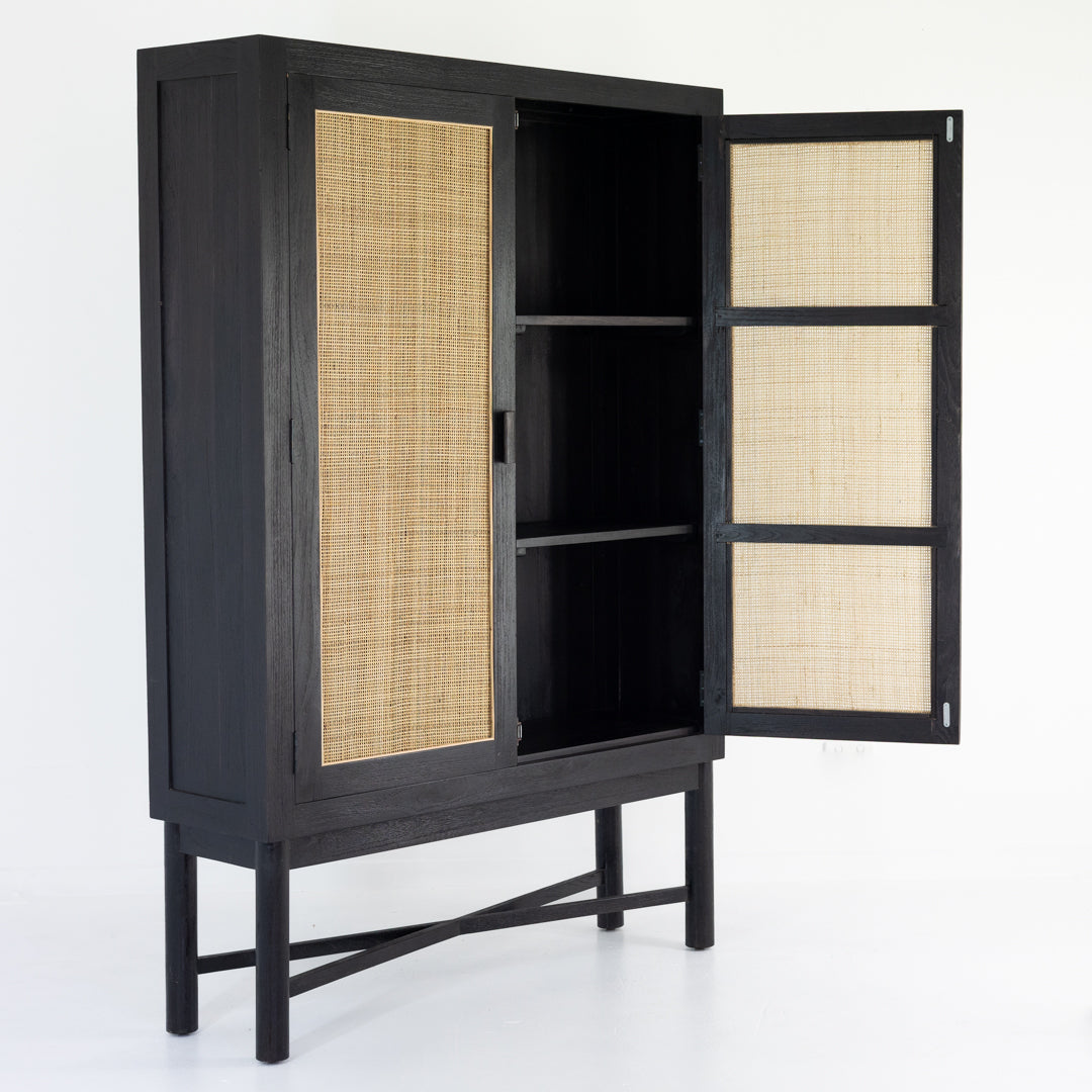 Cabinet : Amaran : 2 Door Bamboo Inlay Cabinet, 120 x 35 x 180cm high