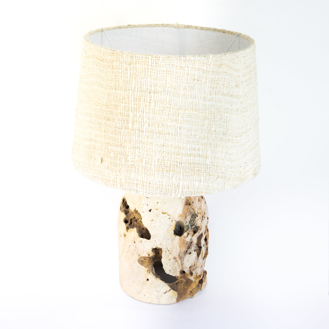 Melati : Cotton Lamp Shade Textured White, Large