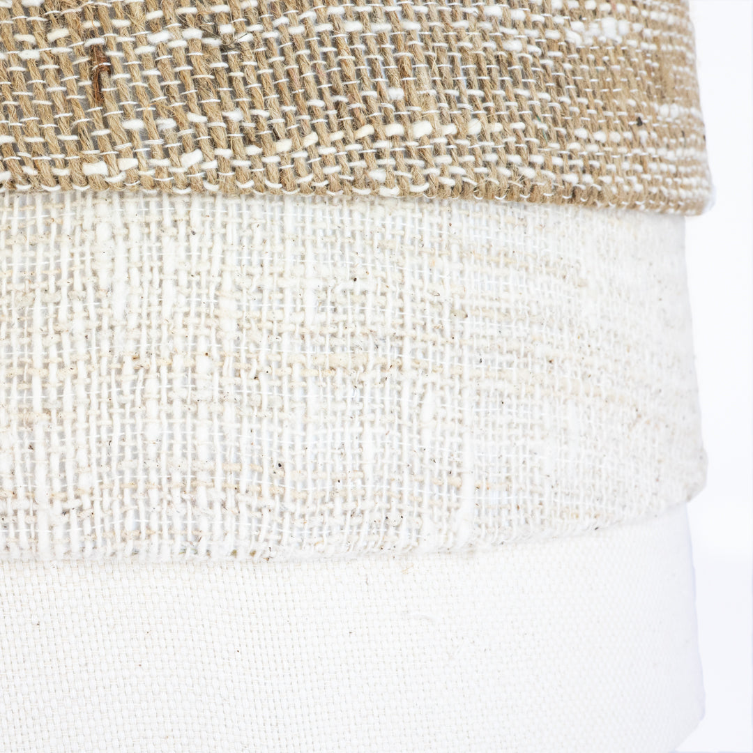 Melati : Cotton Lamp Shade Textured White, Large