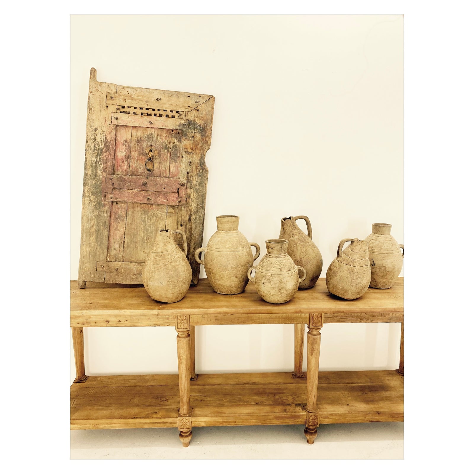 Eos : Terracotta Jug, Single Handle 20cm x 22cm x 33cm h