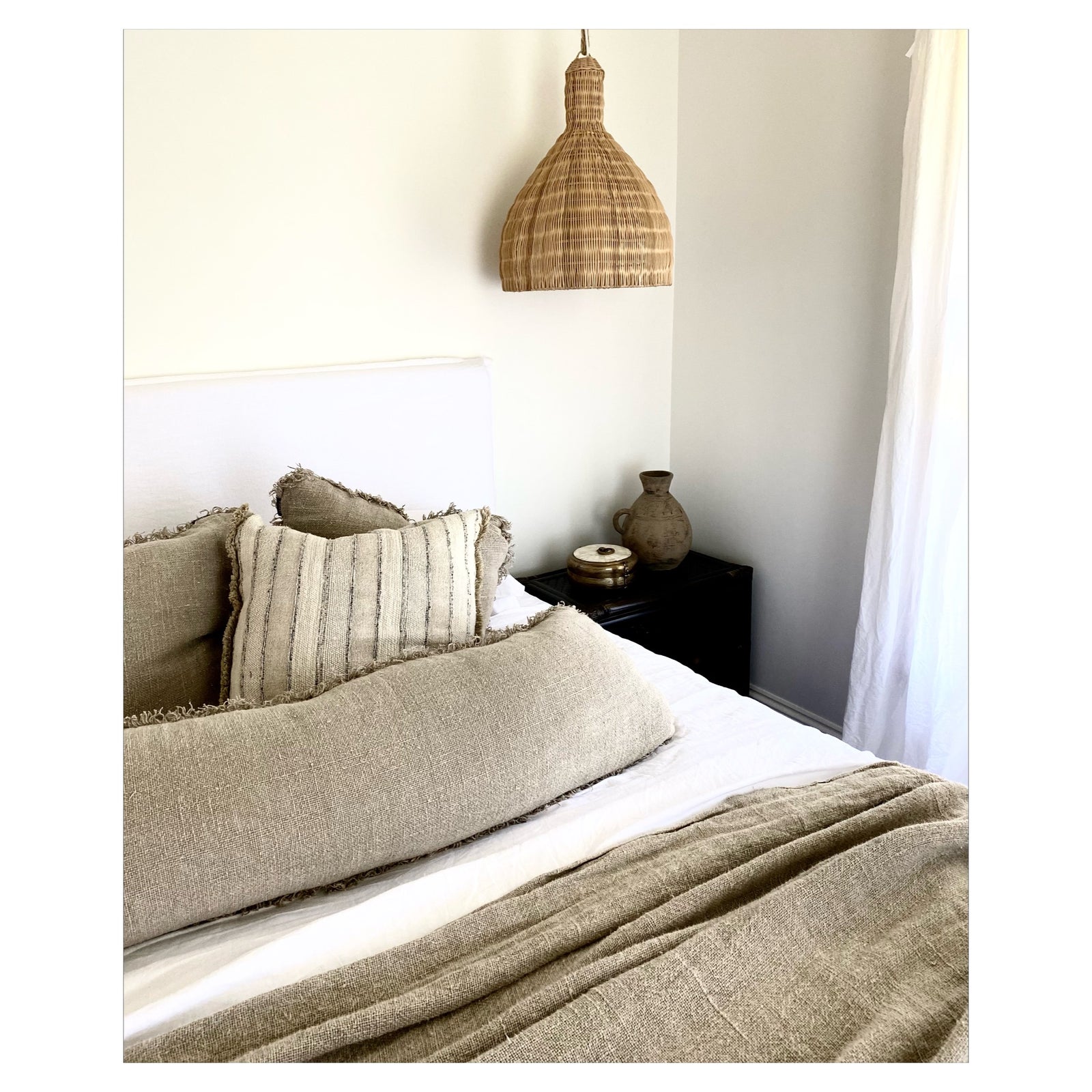 Keeya Rattan Beehive Pendant 50cm diam x 60cm h