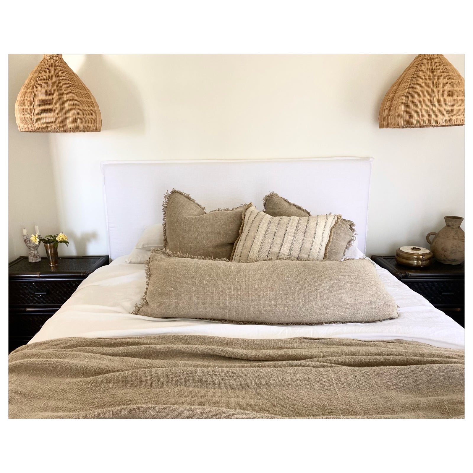 Keeya : Rattan Beehive Pendant 60cm diam x 75cm h-Large