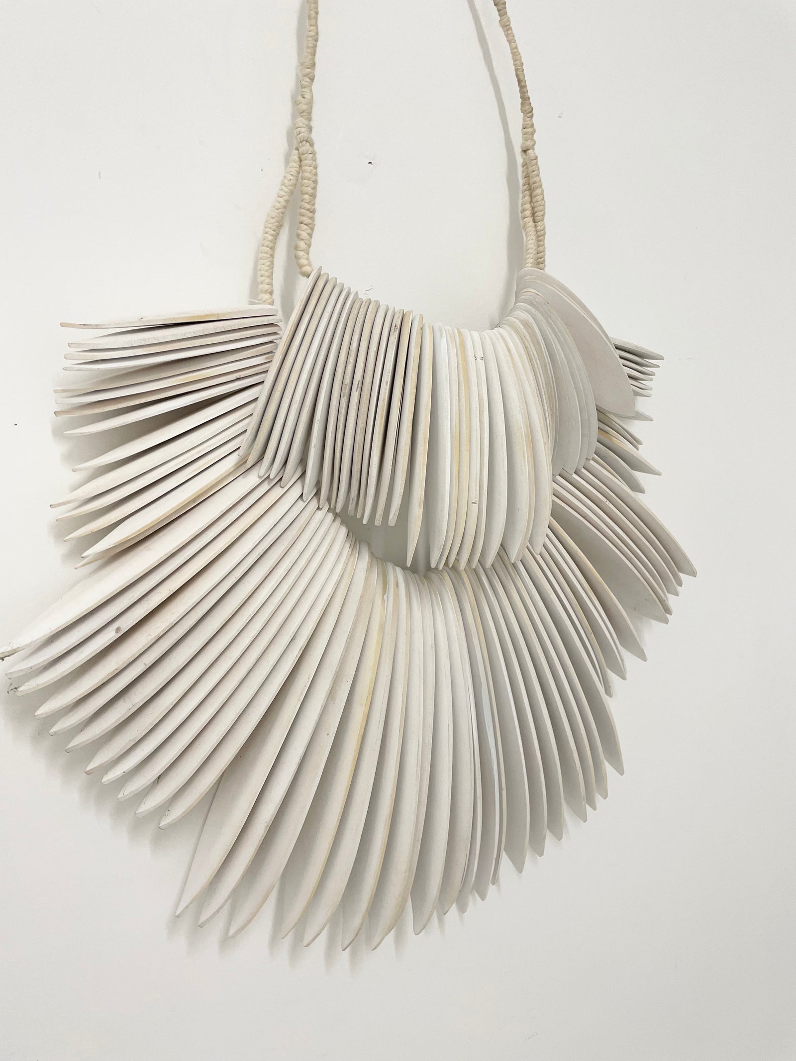 White Wooden Cuttlefish Wall Hanging