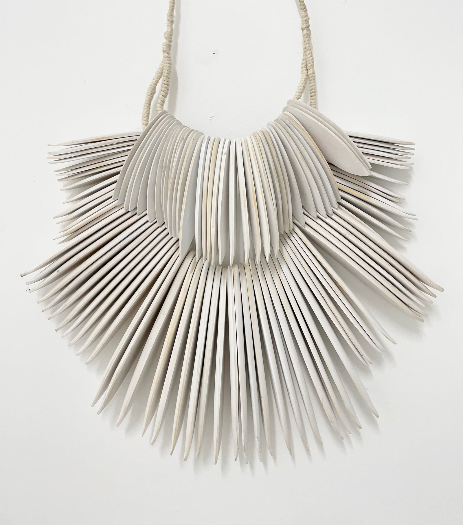 White Wooden Cuttlefish Wall Hanging