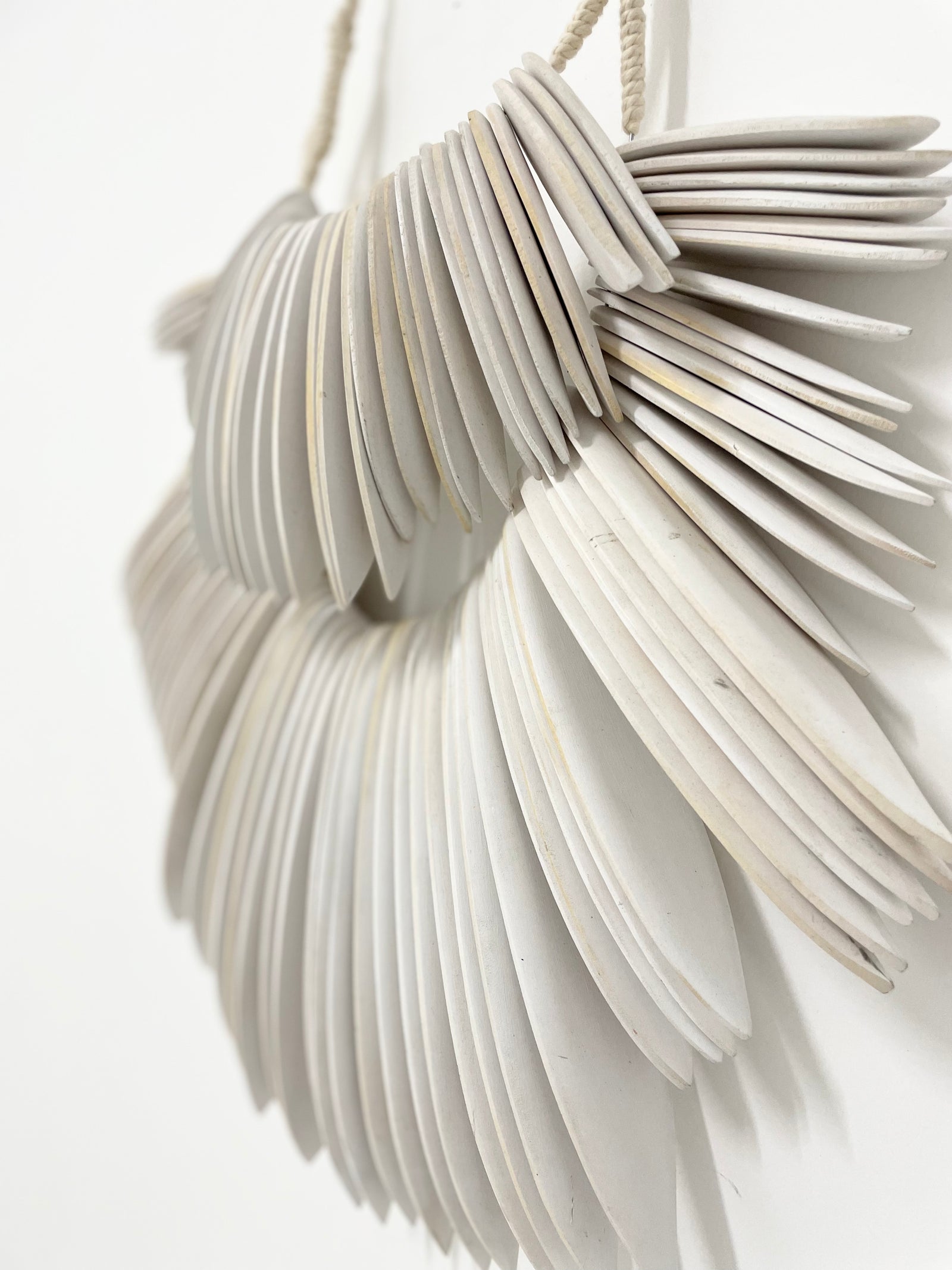 White Wooden Cuttlefish Wall Hanging