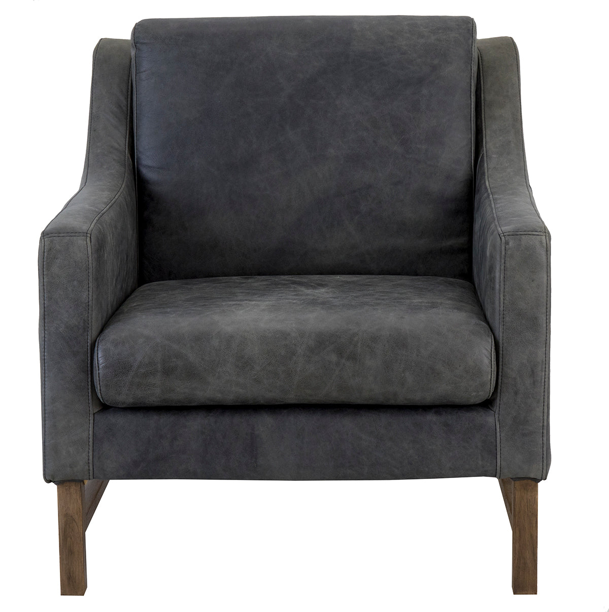 Giorgio : Leather Arm Chair, Lead