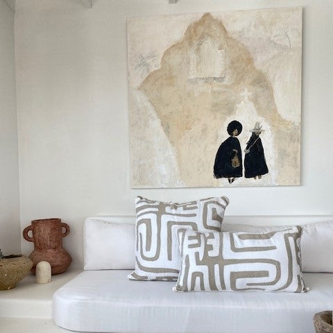 Imana : Indian Linen Cushion, Square