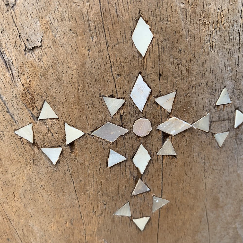 Lukana : Antique Wooden Grinder Pots Assorted, Small