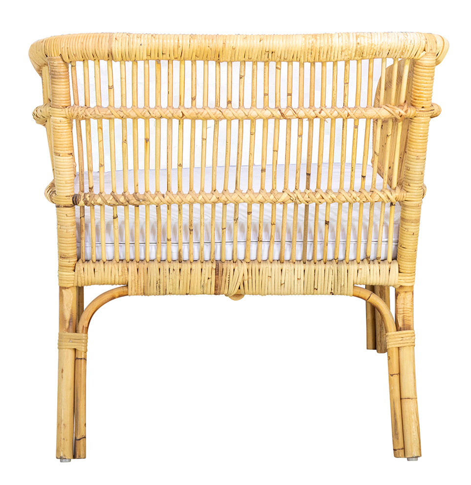 Occasional Chair : Ulat : Modern Classic Lounge or Bedroom chair, includes Cushion, 79 x 80 x 80cm H | Natural
