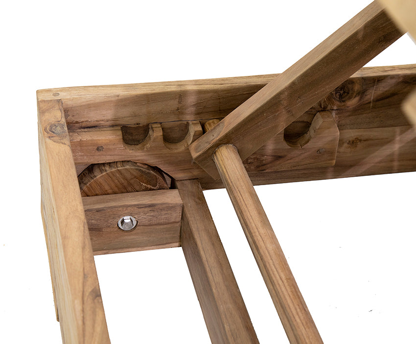 Banyu : Teak Outdoor Sunbed, Natural.