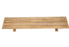 Carved Leg Recycled Teak Outdoor Bench Seat, Bleached 250cm