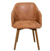 Giulia Leather Tub Chair, Brown