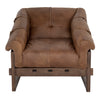 Miguel Leather Arm Chair, Brown