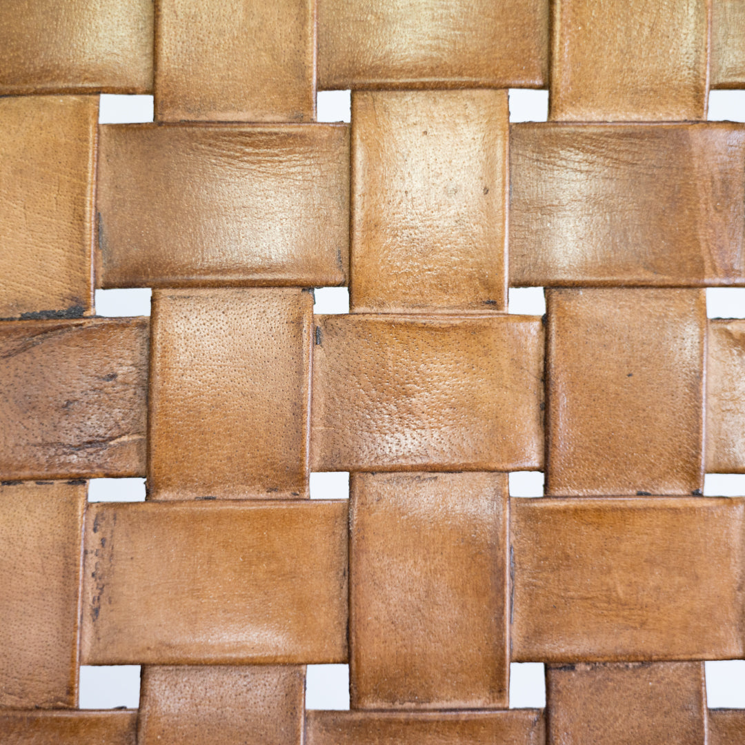 Sienna : Strap Leather Chair, Antique Brown