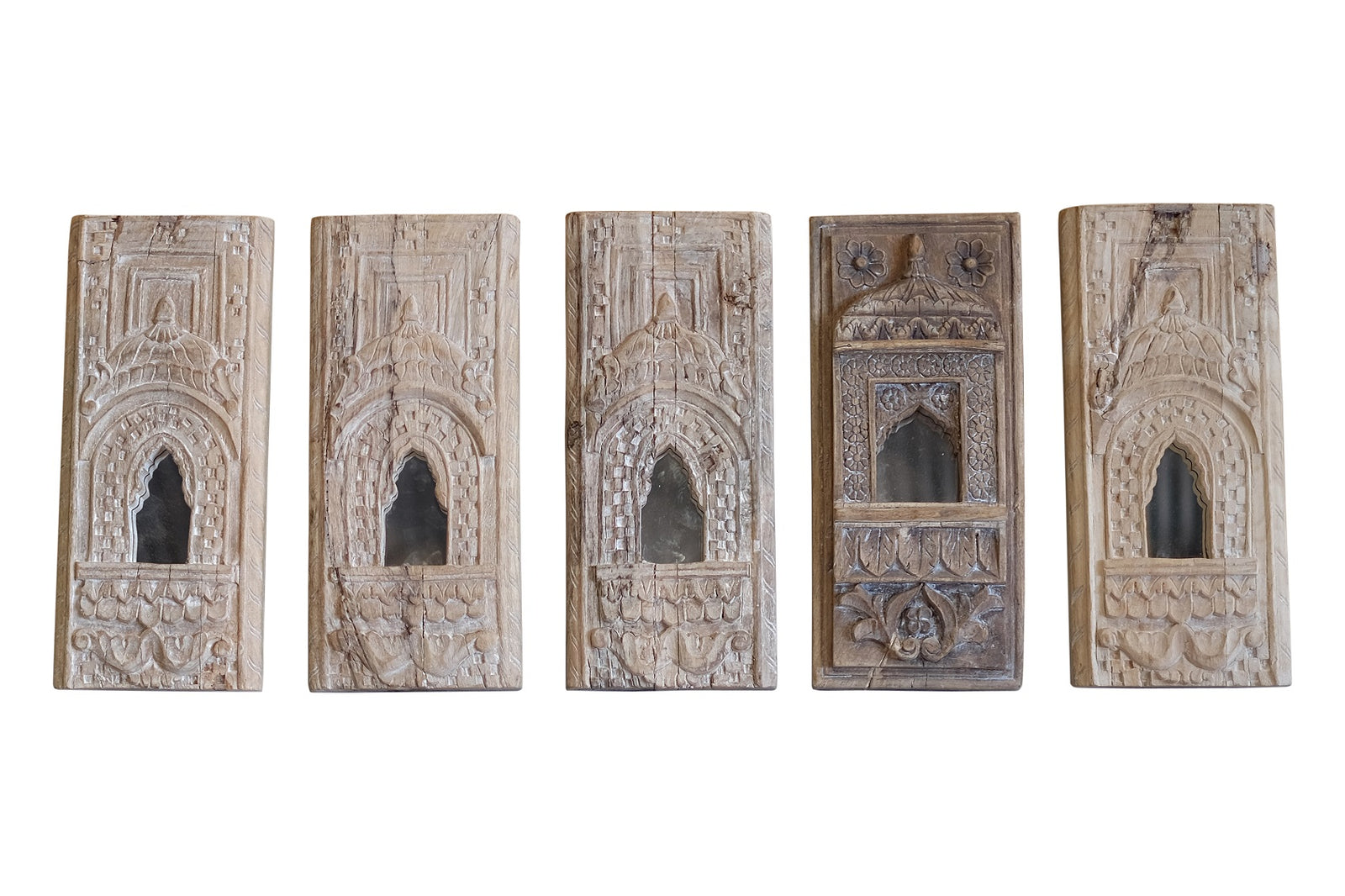 Aaliyah : Carved Small Mirror, Bleached