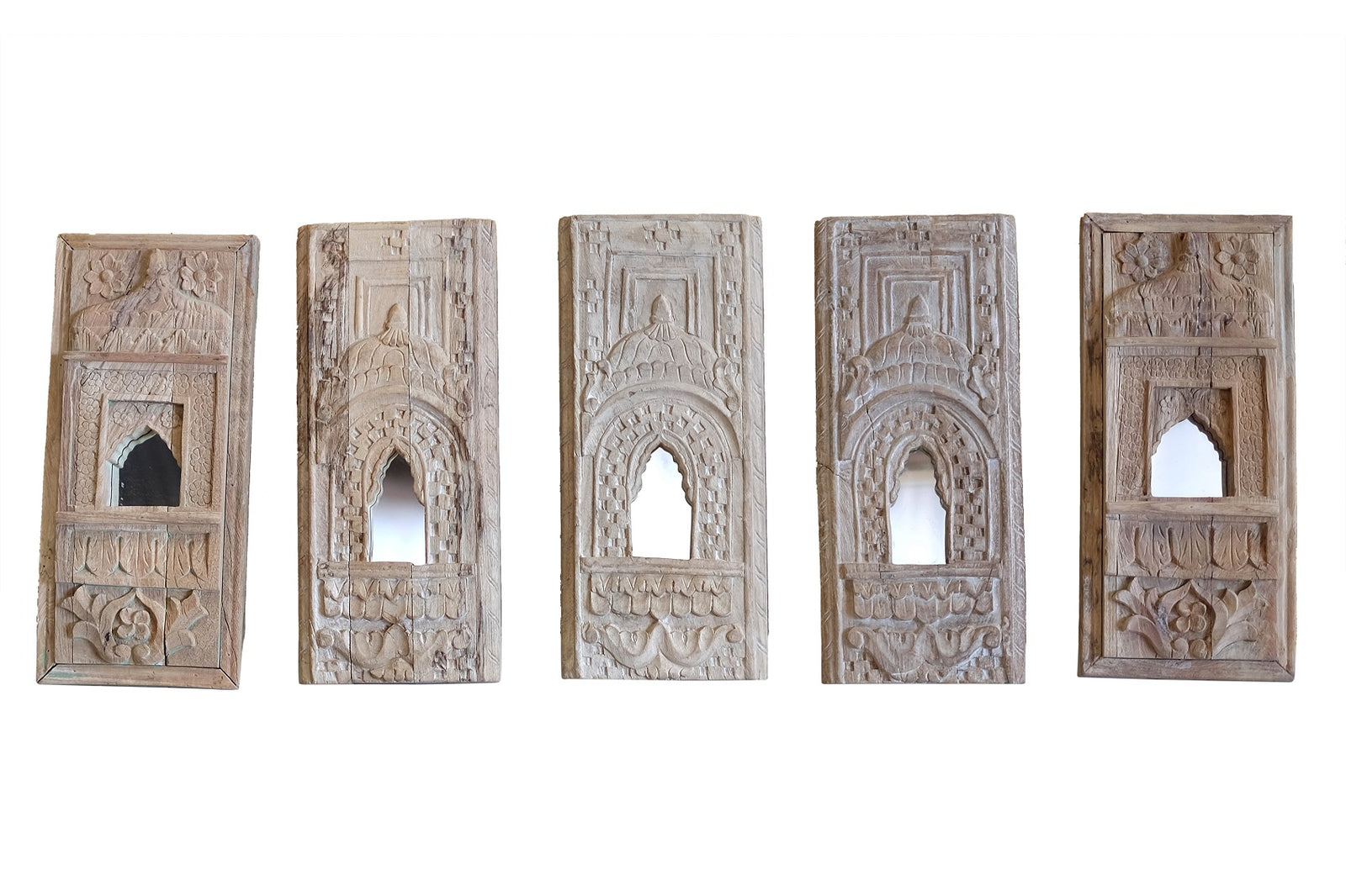 Aaliyah : Carved Small Mirror, Bleached