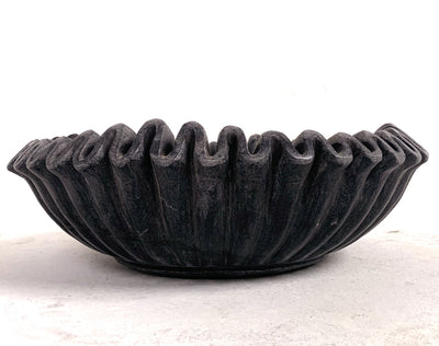 'Kaeya' Marble Lehariya Bowl, Black