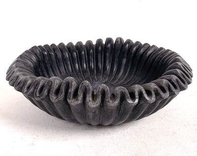 'Kaeya' Marble Lehariya Bowl, Black